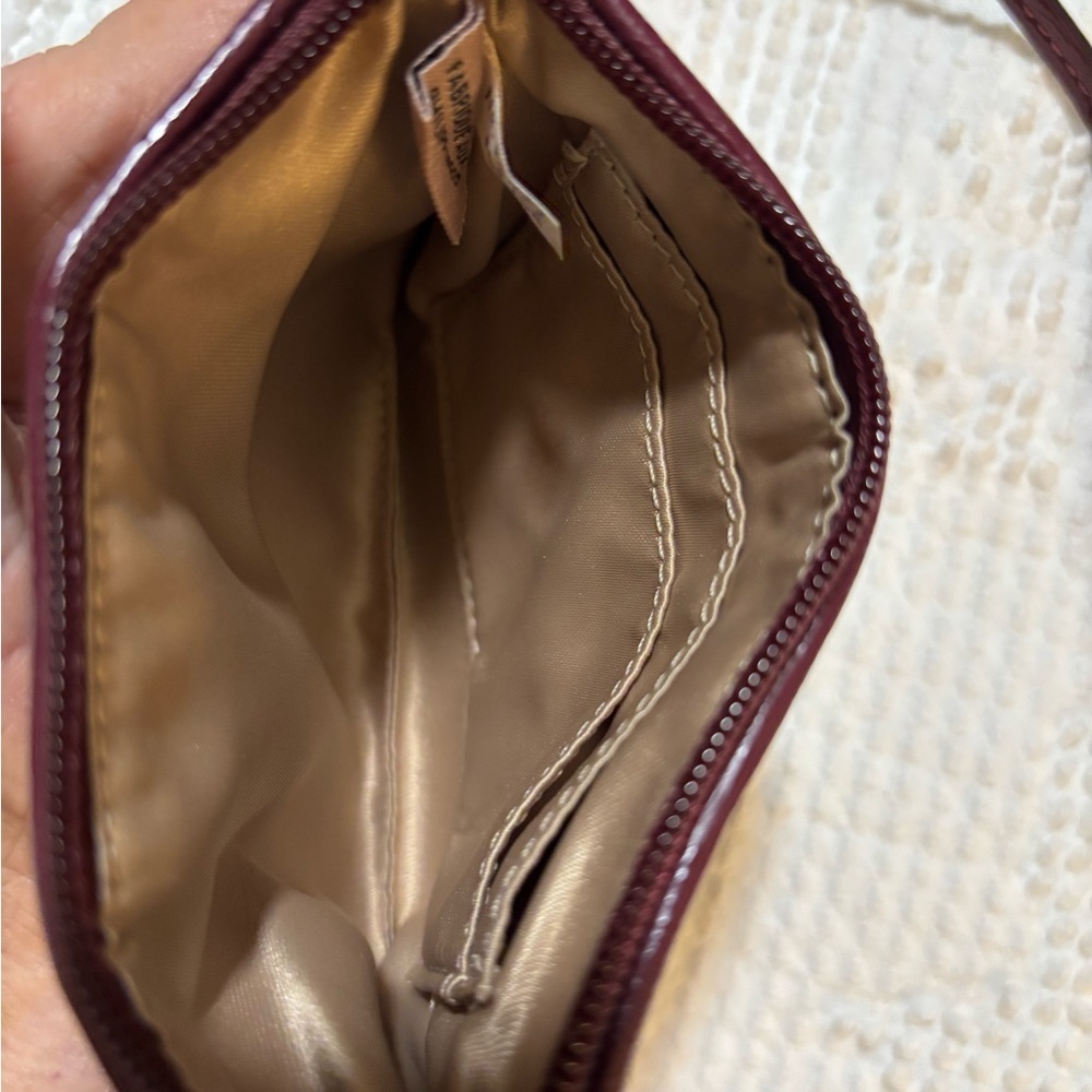 Women’s Coach Signature Small Wristlet Khaki & Passion Berry - Picture 3 of 5